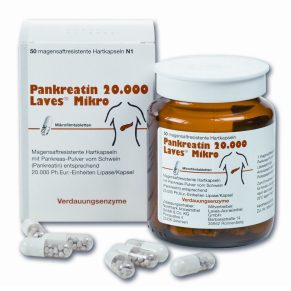 Pankreatin 20.000 Ph.Eur egység lipáz / kapszula., 50db.